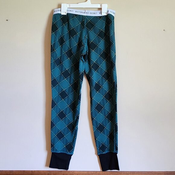 Victorias Secret Fireside Thermal Grenn Check Pajama Pants Size Small - Picture 4 of 7